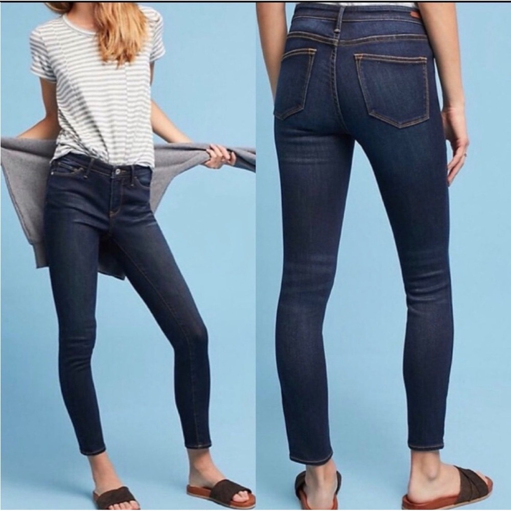 ANTHROPOLOGIE | Pilcro‎ Mid-Rise Skinny Ankle Stretch Jeans Dark Wash Size 30